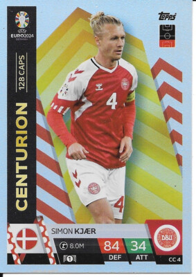 Topps Match Attax Euro 2024 Simon Kjaer - Centurion - Denmark