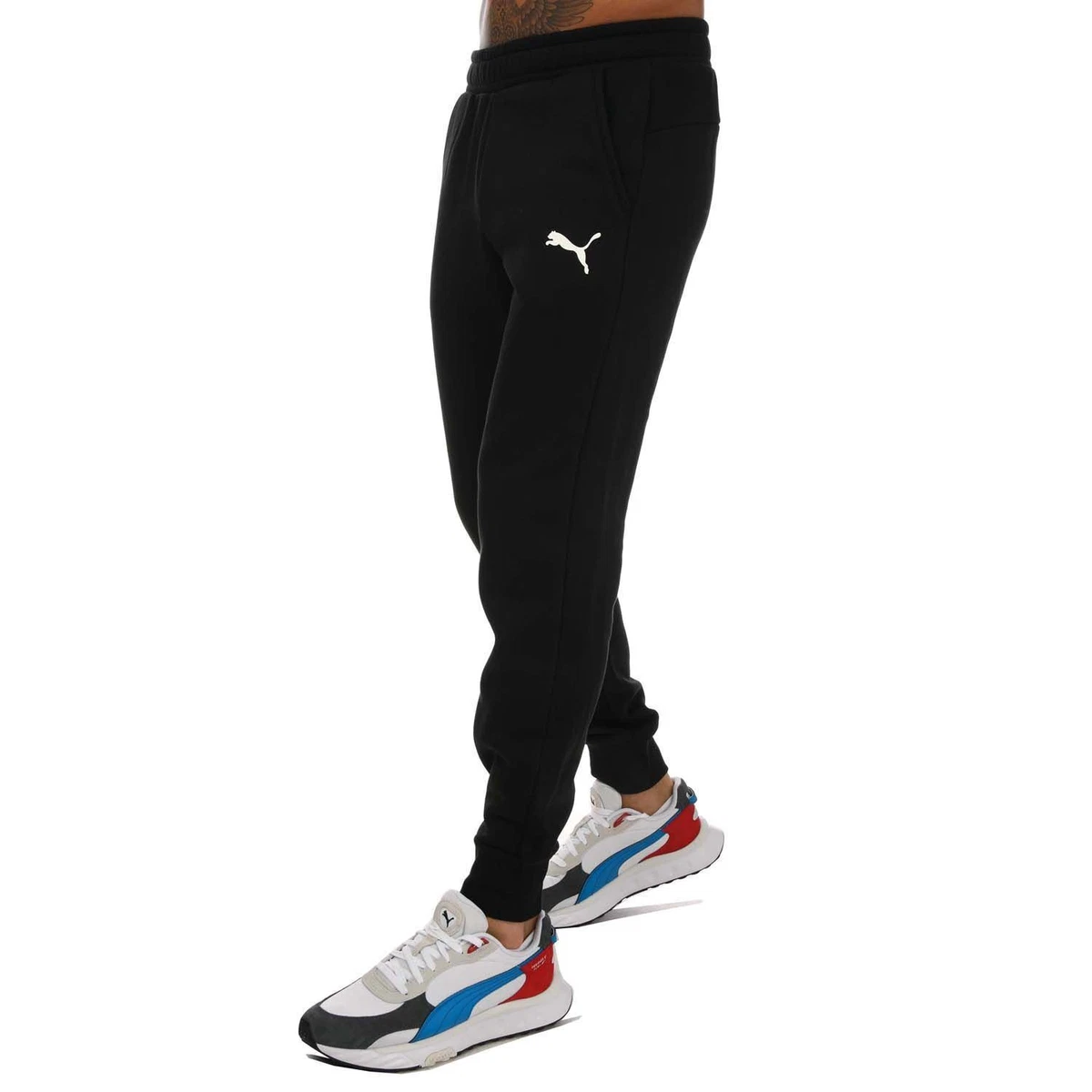 Men s Puma Essentials Logo Regular Fit Jogger Sweatpants in Black