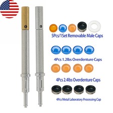 US Universal Dental Locator Retention Caps Insertion Extraction Remove Core Tool