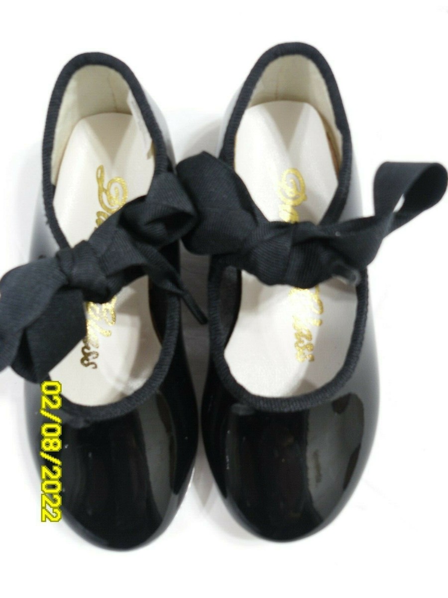 Little Girl's Dance Class Tap Shoes Size Black T100