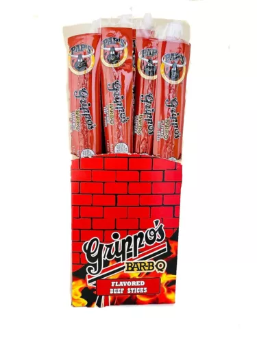 Grippo's Jerky Bar-B-Q Beef Sticks 1.25oz - 24ct Box - Free Shipping!