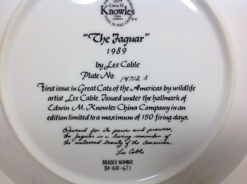 Great Cats of the America's The Jaguar Bradford Exchange Plate #1 - Picture 5 of 5