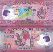 Solomon Inseln PNL B2227a 10 Dollar Polymer 2023 Comm SI/23 Pr&auml;fix