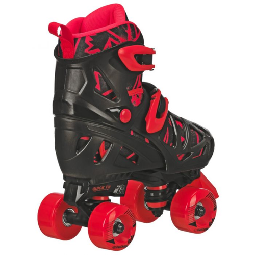 RDS Trac Star Skate Boys Black Red Adjustable Roller Skates - Picture 2 of 4