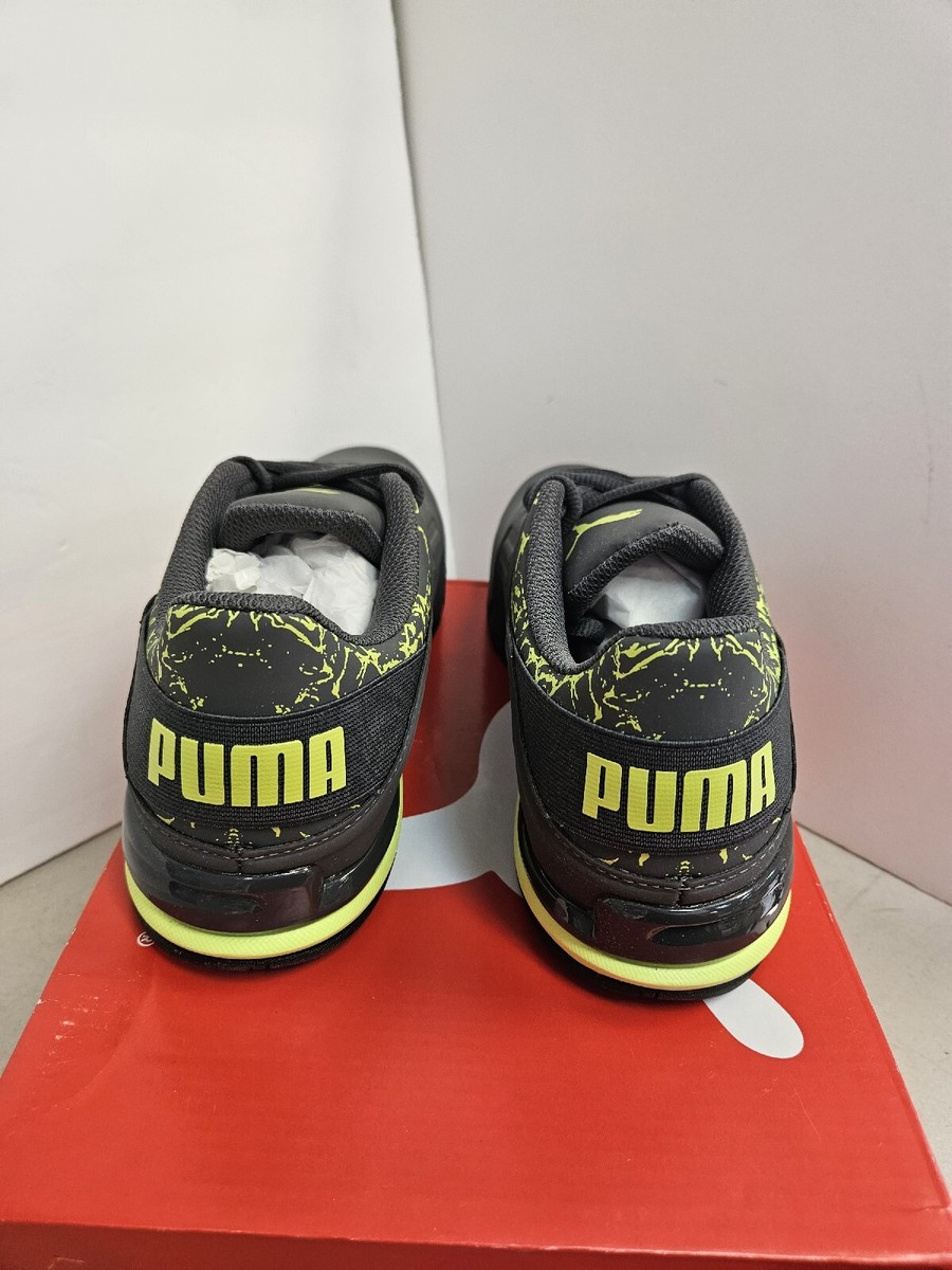 Puma Viz Runner Graphic Rock Wide Asphalt-Lime Punch US Mens  display picture 3