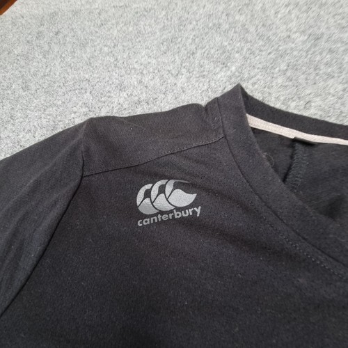 canterbury Shirt Womens 16 black cotton sports short sleeve t-shirt Size 16 - Picture 3 of 10