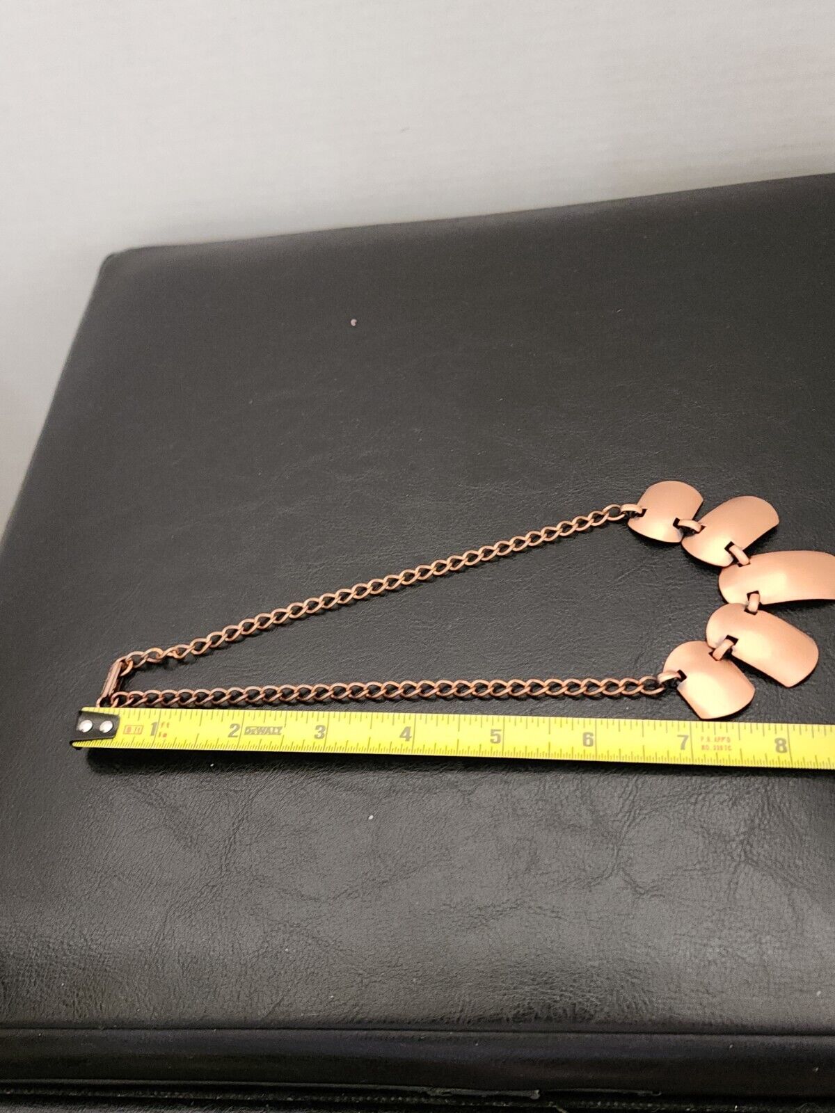 Vintage Copper Modernist MCM Necklace  Artisan Pa… - image 11