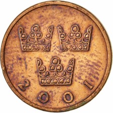#420746 M&uuml;nze, Schweden, Carl XVI Gustaf, 50 &Ouml;re, 2001, SS, Bronze, KM:878