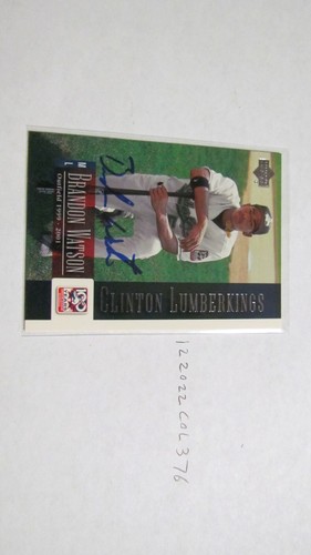 2002 Upper Deck Brandon Watson signed Baseball Card - 第 1/3 張圖片