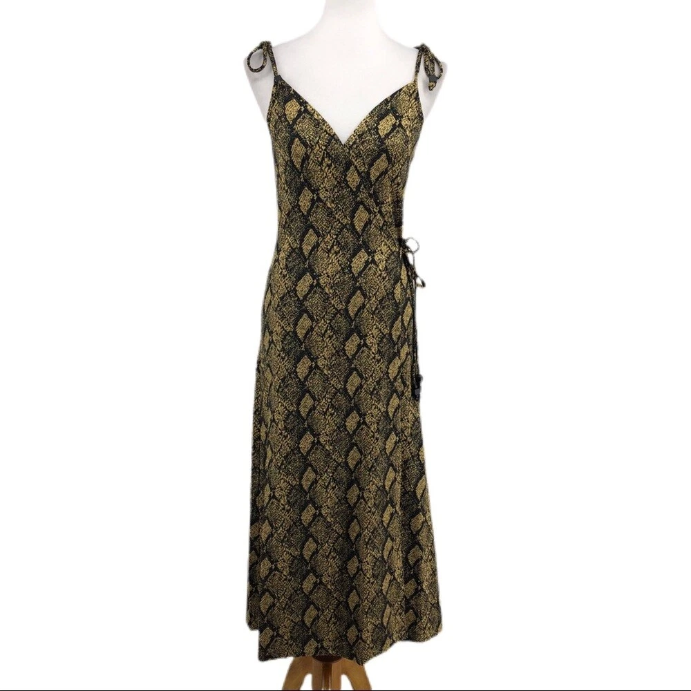 Tan snake deals print dress