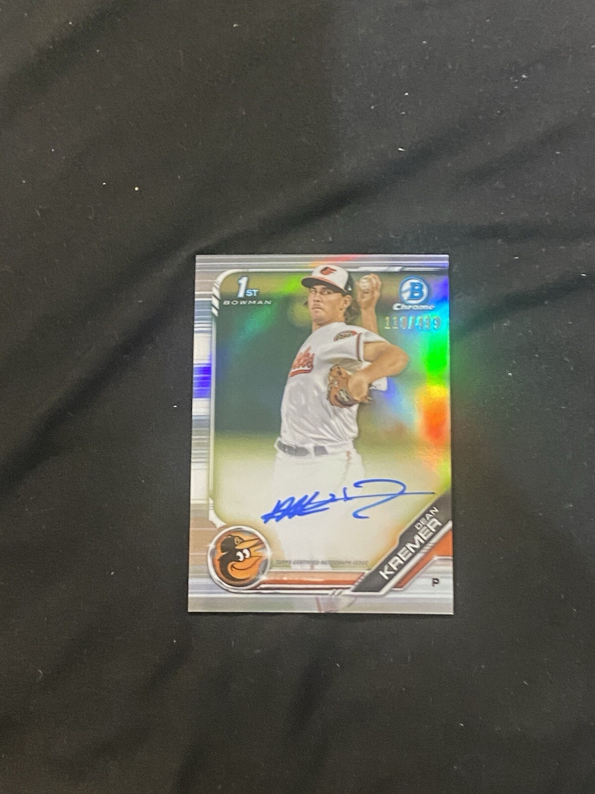 Dean Kremer 2019 Bowman Chrome Refractor Auto Autograph #110/499