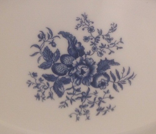 ROYAL WORCESTER BLUE SPRAYS PATTERN LARGE PLATTER - Picture 2 of 4