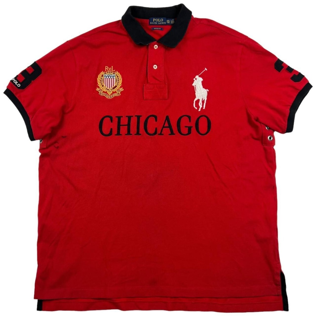 Polo Ralph Lauren CHICAGO ポロシャツ　ビッグポニー Ralph Lauren Red Chicago Big Pony Polo Shirt (XXL) | eBay