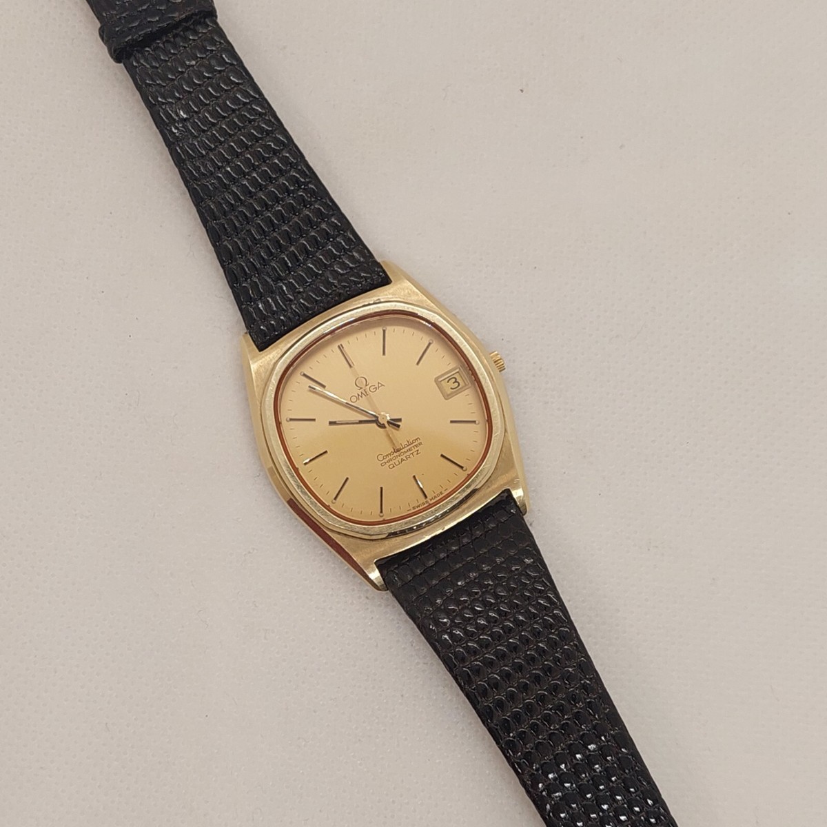 OMEGA Constellation Quartz Chronometer Gold Plated Date Ref