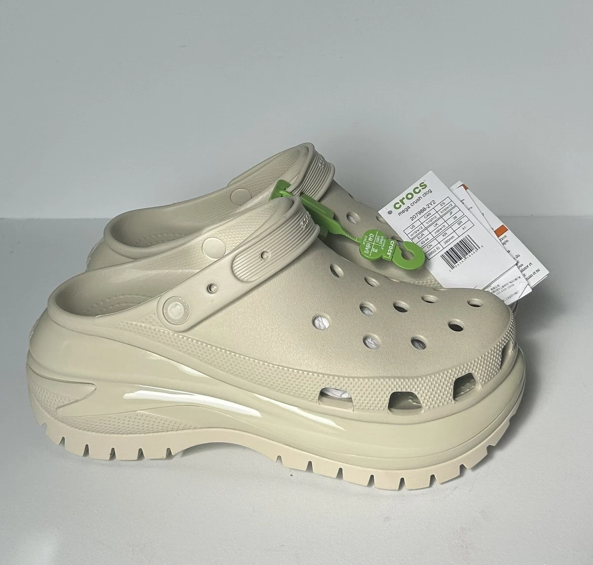 Crocs Mega Crush Clog Beige Size M10 W12 eBay