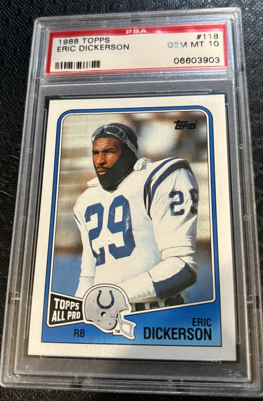 1988 Topps #118 Eric Dickerson PSA 10 Los Angeles Rams