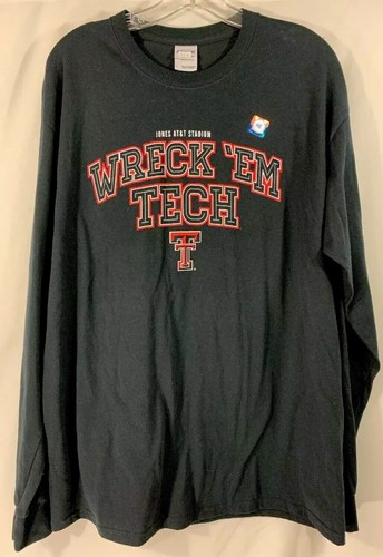 Texas Tech VS OSU Black Long Sleeve T-Shirt Fortune Favors the Fearless SZ (L) - Picture 2 of 6