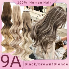 60PCS Tape-In Russian Remy Thick Human Hair Extensions Skin Weft 150gr Straight