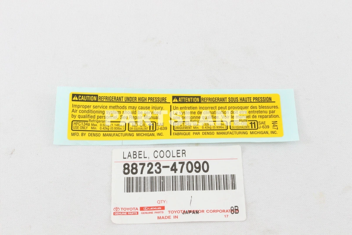 88723-47090 Toyota OEM Genuine LABEL, COOLER SERVICE CAUTION | eBay