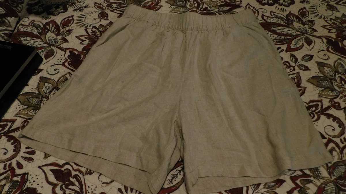 H M Divided Shorts Size 6 Beige Linen Shorts preowned eBay