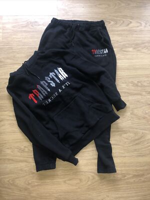 Trapstar Chenile Decoded Hooded Tracksuit black/red/white