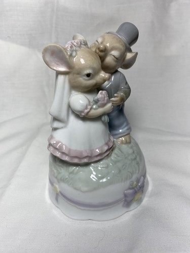 Schmid Vintage Music Box Mouse Bride & Groom Wedding - Picture 5 of 7