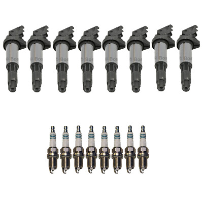 Bosch 8 Ignition Coil Denso 8 Iridium Power Spark Plug Kit For E60 E63 E65 V8