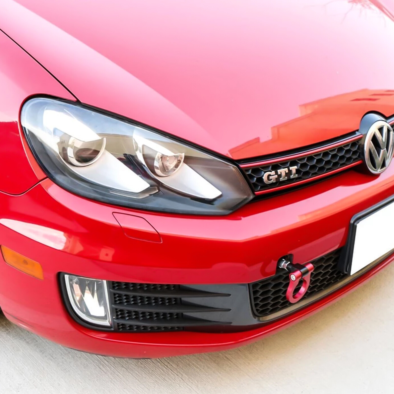 JDM Front Bumper Track Racing Tow Hook Red For Volkswagen Golf GTI 2015