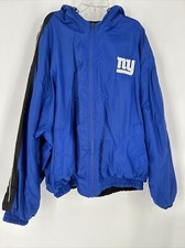 Vtg New York Giants NFL Reebok Reversible Men  s Full Zip Jacket Sz XL Blue Hood