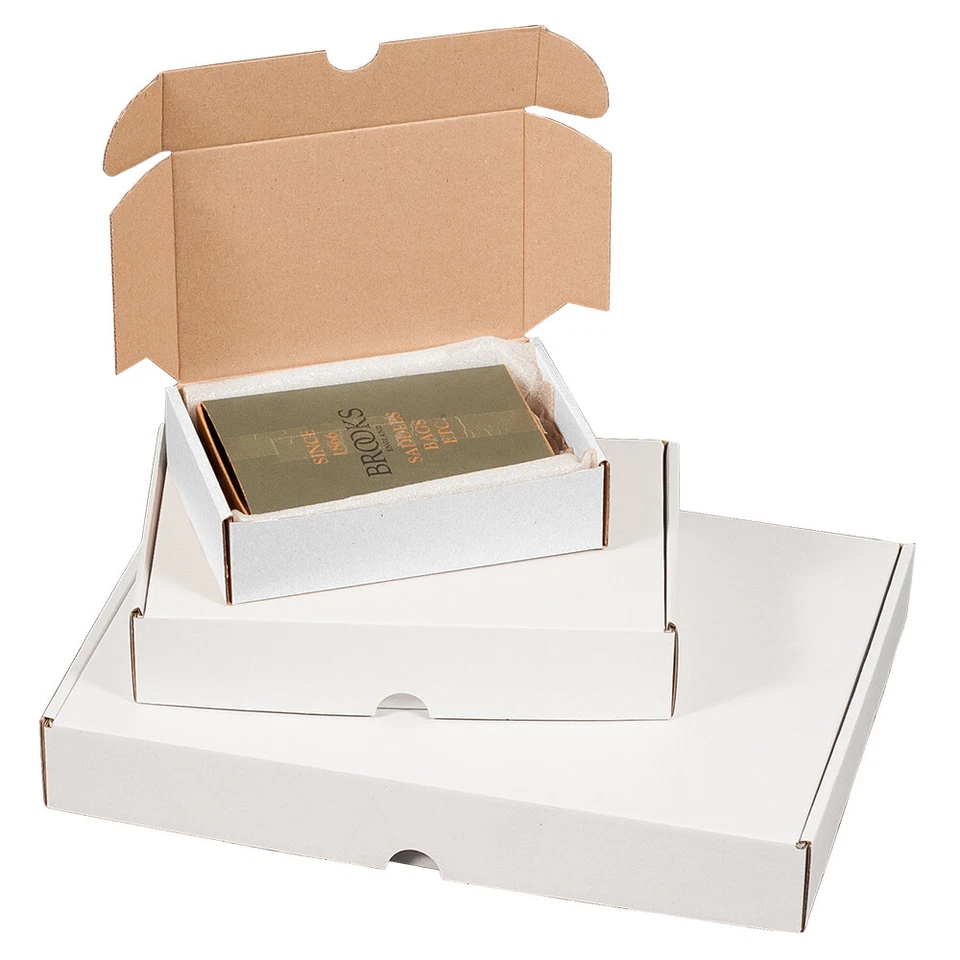 Maxibriefkartons Faltkarton Postkarton Faltschachtel Versandkarton A6 A5 A4 weiß