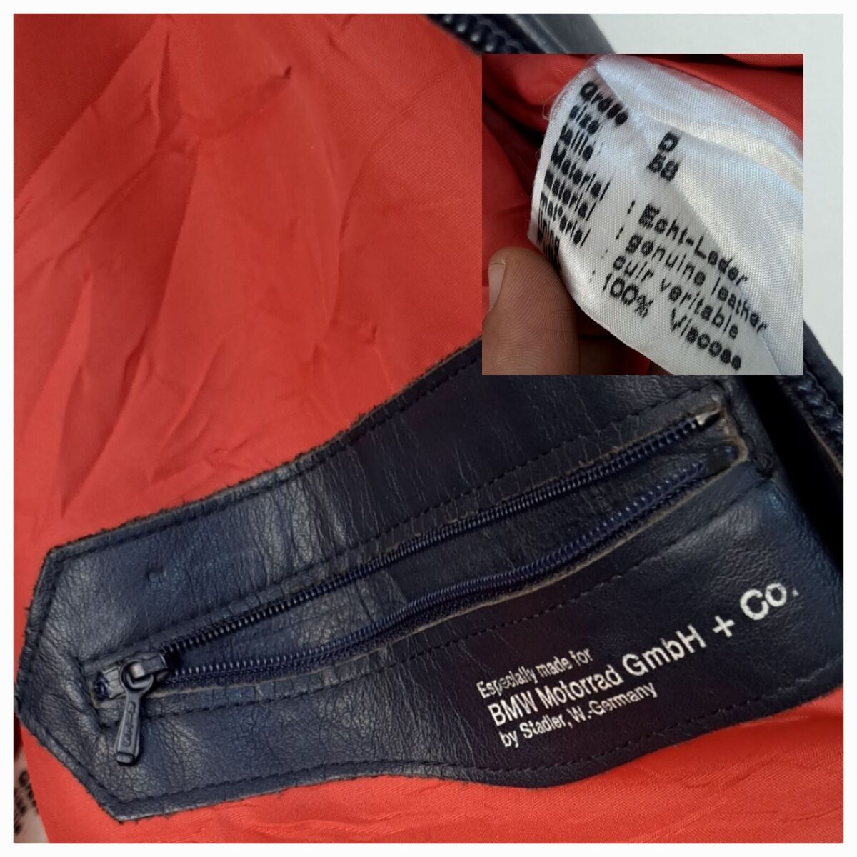 Vintage 80s BMW Motorcycle Jacket Motorrad Leather Size 58 D Vintage 80s BMW Motorcycle Jacket Motorrad Leather Size 58 D