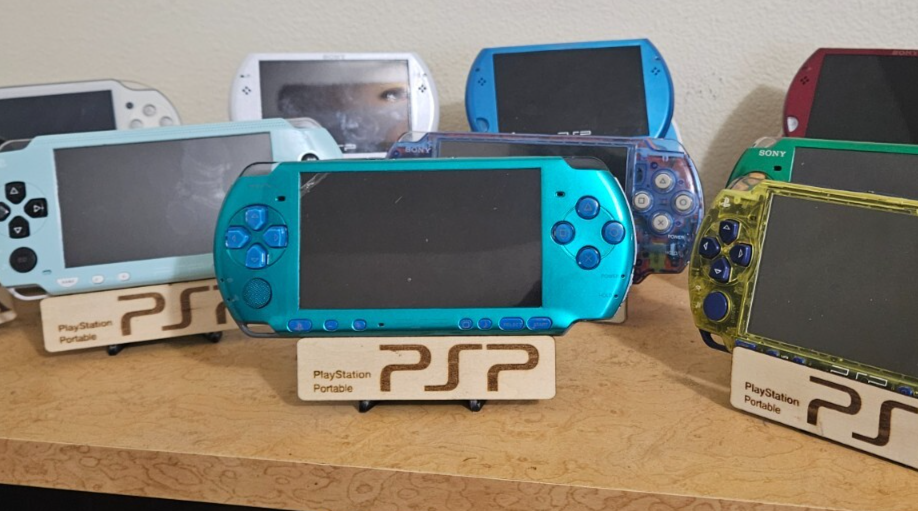 Nintendo Switch PSP3000 Sony PSP 3000 Blue Greenish Handheld Console 128 gb Card