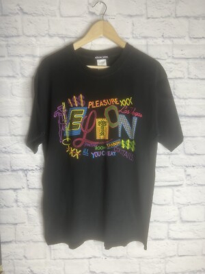 Elton John Size L Las Vegas T Shirt Vintage Cocktails All you can Eat Pleasure