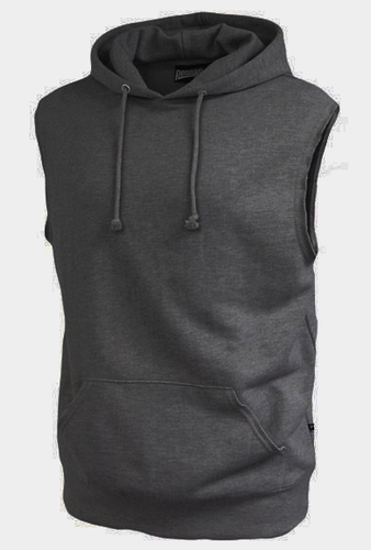 Herren Ärmellos Pullover Kapuzenpullover Einfarbig Baumwolle Weste Hoodie Taschen - Bild 7 von 13