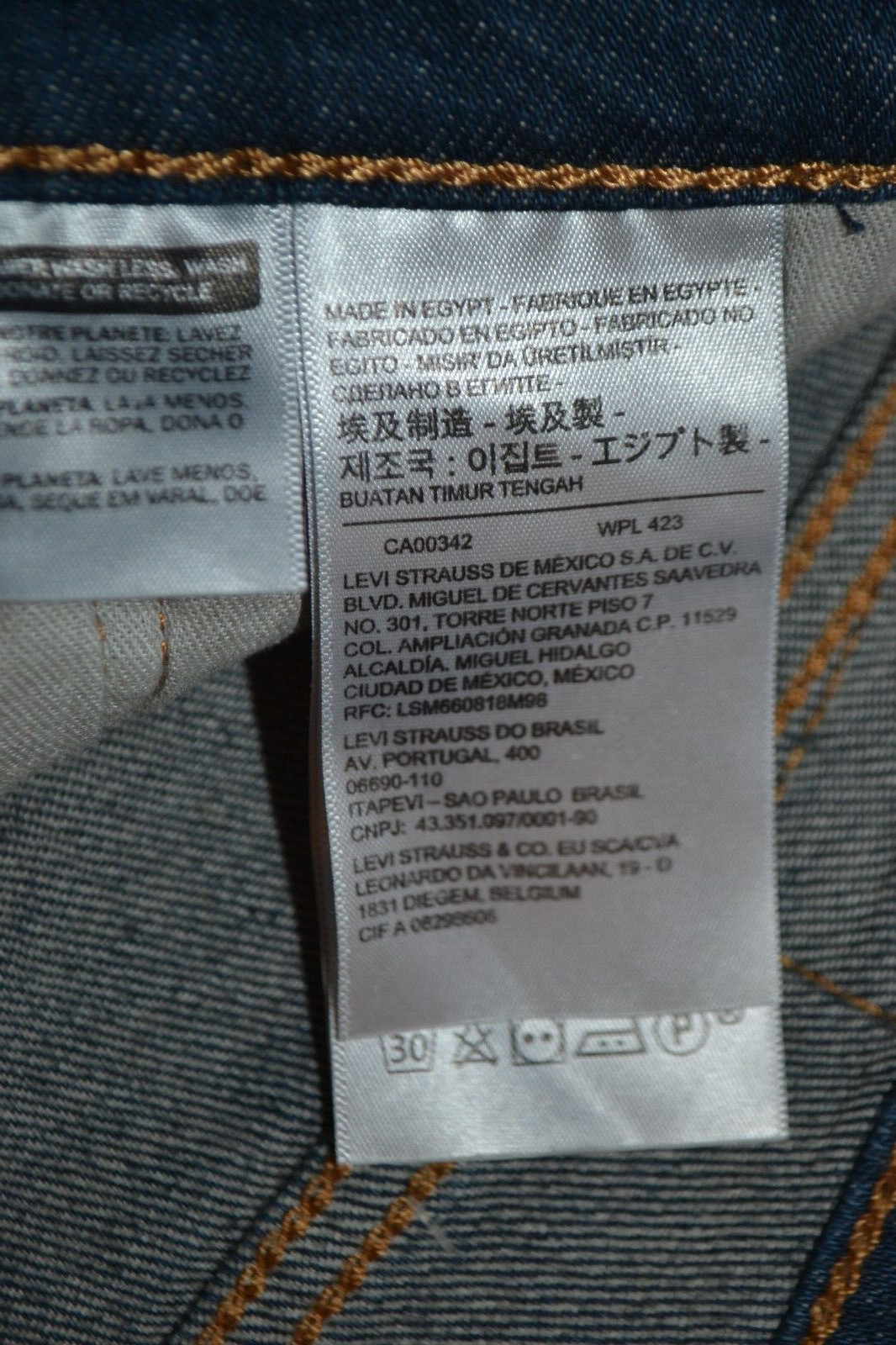 NWT Levis 505 Men Regular Tapered Blue Denim Jeans Sz 32x32 thumbnail 5