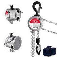 YATOINTO Aluminum Hand Chain Hoist 1/4 Ton Capacity Manual Chain Fall Hoist 3M
