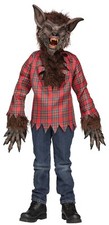 Fun World Werewolf Classic Monster Scary Wolf Childrens Halloween Costume 5813BR