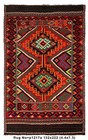 4x7' Semi-Antique Kilim Rug Afghan Handmade Ethnic Tribal Wool # P1217