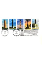 USPS FDC Ceremony Program #3787-91 C1 (2) Southeastern Lighthouses 2003
