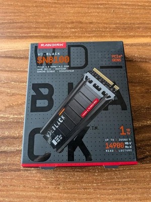 WD_BLACK SN8100 1TB NVMe PCIe Gen5 M.2 2280 SSD mit Kühlkörper unbenutzt