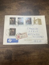 1981 Poland Registered Airmail Cover to USA Amphilex 77 Wroclaw Postal