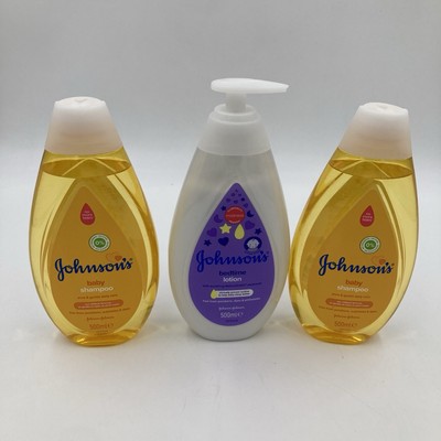 Johnsons Baby Shampoo 500ml x2 & Bedtime Lotion 500ml Set | Sanfte Pflege