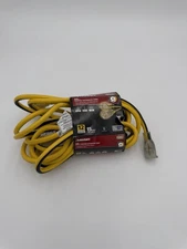 Husky 25 ft 12/3 Heavy Duty In/Outdoor Extension Cord Lighted Yellow