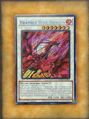Yugioh Bramble Rose Dragon DOOD-EN039 Secret Rare 1st Ed NM