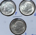 1946 P D S  Roosevelt Dimes - Choice BU - Great For Dansco Album! R-46pds