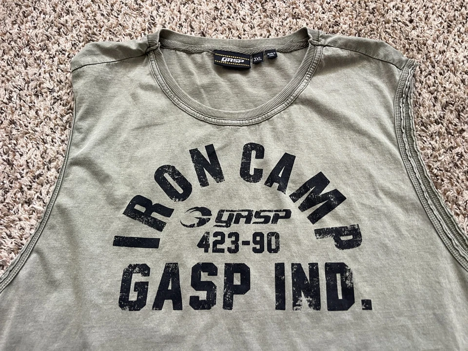 Camisa sin mangas Gasp Throwback para hombre 3XL camiseta sin mangas culturismo 220751 Foto 3 de 4