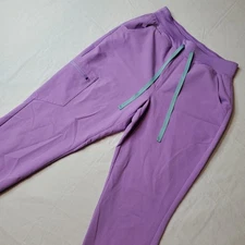 Figs Women's Size SP Zamora Jogger Scrub Pants High Waist Purple W22SW2012P