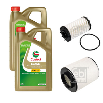 FEBI Inspektionspaket 10L Castrol EDGE Titanium FST 5W-30 LL für Audi A8 4N2