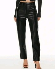 Wilfred Aritzia The Melina Vegan Leather Pants Black Size 8 High Rise Straight
