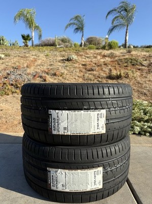 TWO BRAND NEW 255/30ZR19 Yokohama ADVAN Sport V107 Tires Like Michelin Pilot 4S!